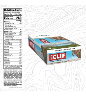 Clif Bar Organic Coconut Chocolate Chip Bar (12x2.4 Oz)