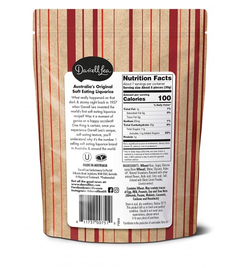 Darrell Lea Licorice Strawberry (8x7OZ )