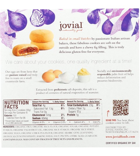 Jovial Fig Fruit Cookies (10x7 Oz)