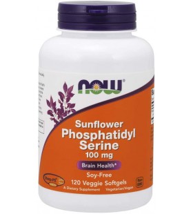 NOW Supplements, Sunflower Phosphatidyl Serine 100 mg, 120 Softgels