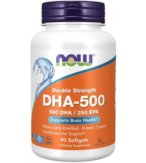 NOW Supplements, DHA-500 with 250 EPA, 90 Softgels