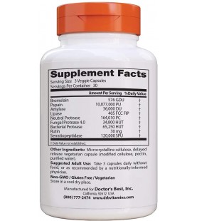 Doctor's Best Proteolytic Enzymes, 90 Veggie Caps