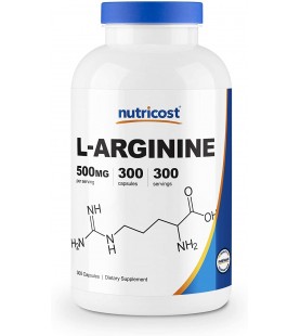 Nutricost L-Arginine 500mg, 300 Capsules