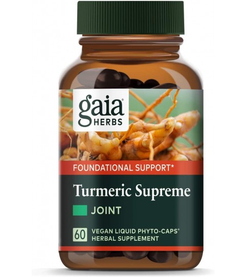 Gaia Herbs, Turmeric Supreme Joint, Turmeric Curcumin Supplement, 60 Count