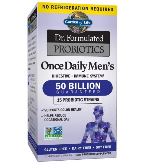 Garden of Life Dr. Formulated Once Daily Men's Probiotics 50 Billion CFU, 30 Capsules