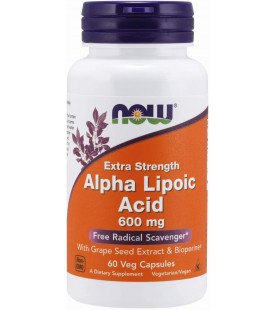 NOW Supplements, Alpha Lipoic Acid 600 mg, 60 Capsules