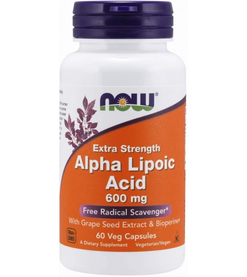 NOW Supplements, Alpha Lipoic Acid 600 mg, 60 Capsules