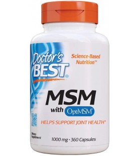 Doctor's Best MSM with OptiMSM, 1000 mg, 360Tablets