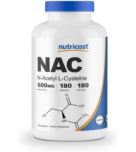 Nutricost N-Acetyl L-Cysteine (NAC) 600mg, 180 Capsules