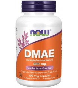 NOW Supplements, DMAE (Dimethylaminoethanol) 250 mg, 100 Veg Capsules