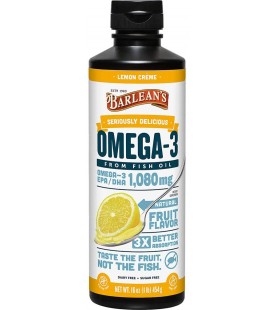 Barlean's Omega Swirl Fish Oil Lemon Zest, 16-Ounce