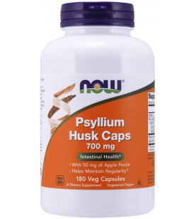 NOW Supplements, Psyllium Husk Caps, 700 mg, 180 capsules