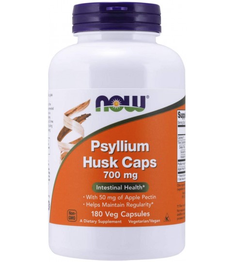 NOW Supplements, Psyllium Husk Caps, 700 mg, 180 capsules