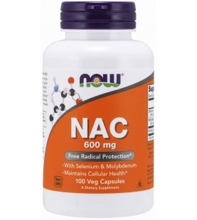 NOW Supplements, NAC (N-Acetyl Cysteine) 600 mg, 100 Veg 