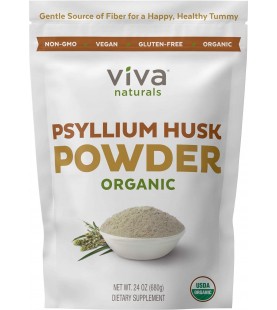 Organic Psyllium Husk Powder, 24 oz