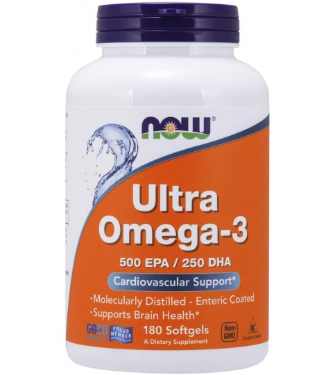 NOW Supplements, Ultra Omega-3, 180 Softgels