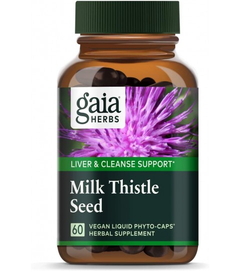 Gaia Herbs Milk Thistle Seed Liquid Phyto-Capsules, 60 Count