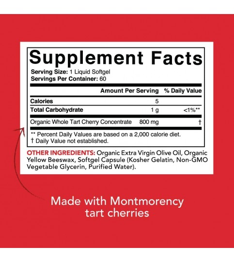 Tart Cherry Concentrate - 60 Liquid Softgels