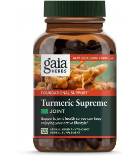 Gaia Herbs, Turmeric Supreme Joint, Turmeric Curcumin Supplement, 120 Count