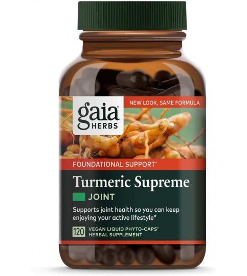 Gaia Herbs, Turmeric Supreme Joint, Turmeric Curcumin Supplement, 120 Count