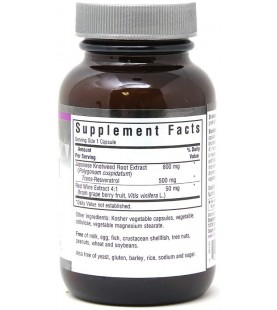 Bluebonnet Nutrition Beautiful Ally Resveratrol 500mg, 30 Capsules