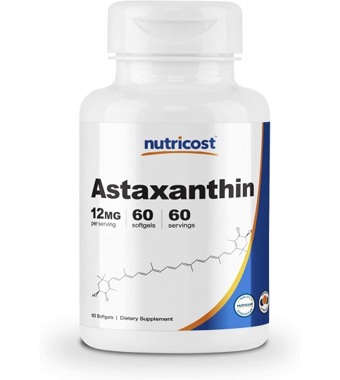 Nutricost Astaxanthin 12mg, 60 Softgel Capsules