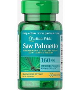 Puritans Pride Saw Palmetto Standardized Extract 160 mg Softgels, 60 Count