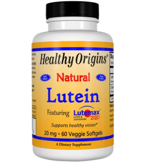 Healthy Origins Lutein Lutemax 2020 Supplement, 20 mg, 60 Count