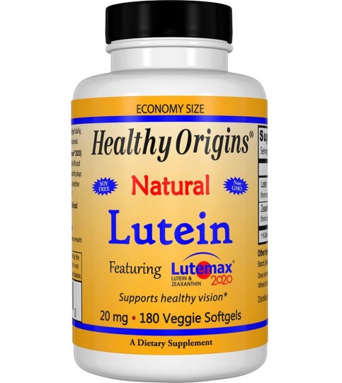 Healthy Origins Lutein Lutemax 2020 Supplement, 20 mg, 180 Count