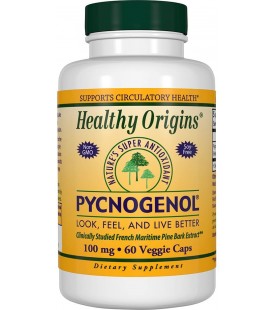 Healthy Origins Pycnogenol (Nature's Super Antioxidant) 100 mg, 60 Count