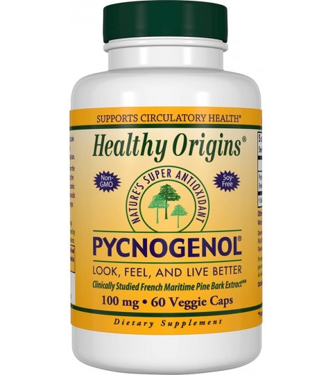 Healthy Origins Pycnogenol (Nature's Super Antioxidant) 100 mg, 60 Count