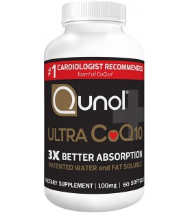 Qunol Ultra CoQ10 100mg, 3x Better Absorption, 60 Count Softgels