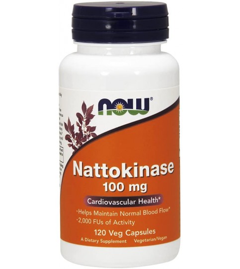 NOW Supplements, Nattokinase 100 mg, 120 Veg Capsules