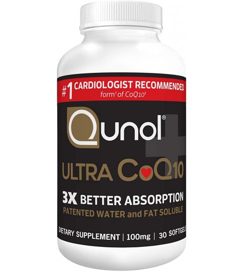 Qunol Ultra CoQ10 100mg, 3x Better Absorption, 30 Count Softgels