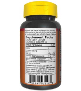 BioAstin Hawaiian Astaxanthin 12mg, 50 Count