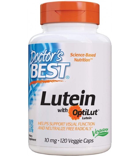 Doctor's Best Lutein with OptiLut, 10 mg, 120 Veggie Caps