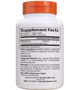 Doctor's Best Nattokinase - 2, 000 FU - 90 capsules