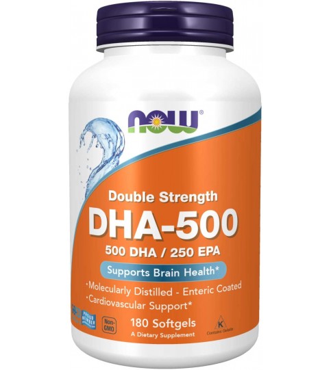 NOW Supplements, DHA-500 with 250 EPA, 180 Softgels