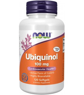 NOW Supplements, Ubiquinol 100 mg, 120 Softgels