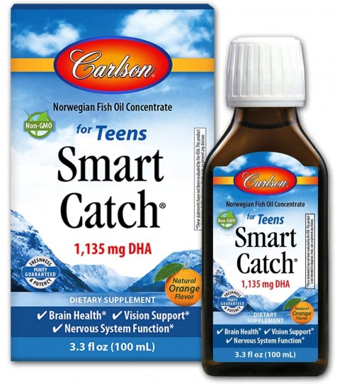 Carlson - Smart Catch for Teens, 1135 mg DHA, 100 mL (3.3 Fl Oz)