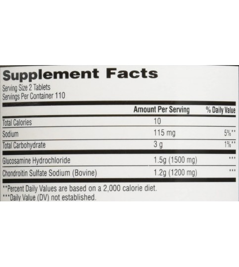 Kirkland Extra Strength Glucosamine 1500 mg Chondroitin 1200 mg 220 Tablets