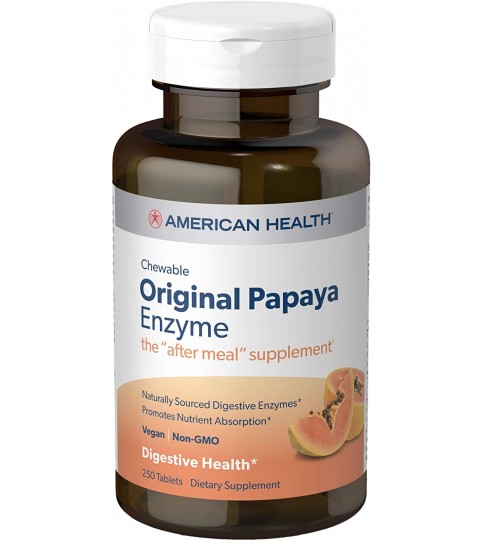 American Health Original Papaya Enzyme Chewable Tablets - 250 Count