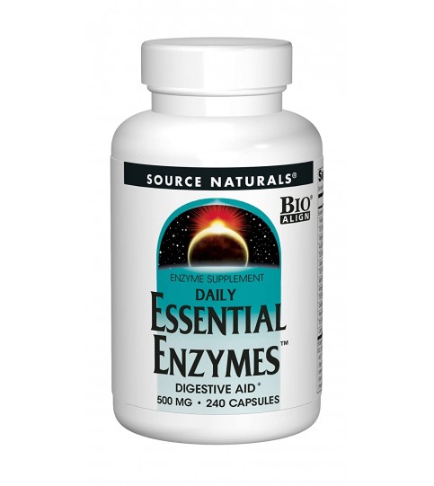 Source Naturals Essential Enzymes 500mg - 240 Capsules