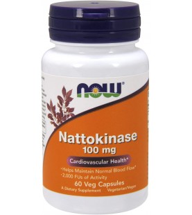 NOW Supplements, Nattokinase 100 mg, 60 Veg Capsules