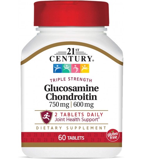 21st Century Glucosamine Chondroitin 750/600mg, 60 Count