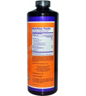 NOW Foods - Flax Seed Oil Organic Non-GE - 24 oz.