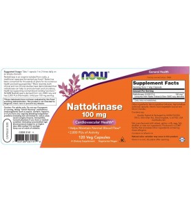 NOW Supplements, Nattokinase 100 mg, 120 Veg Capsules