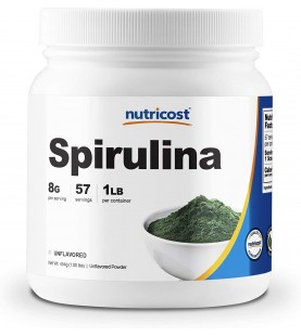 Nutricost Spirulina Powder 454 Grams (1LB) - 8000mg