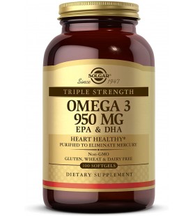 Solgar Triple Strength Omega-3 950 mg, 100 Softgels