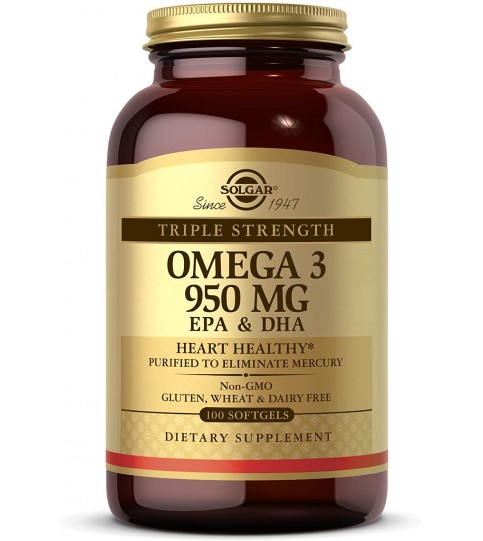 Solgar Triple Strength Omega-3 950 mg, 100 Softgels